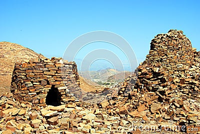 The ancient Beehive tombs at Jabal Misht Western Stock Photo