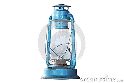 Ancient blue lamp Stock Photo