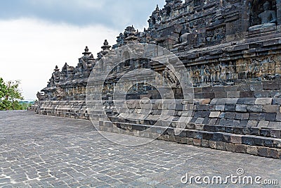 Ancient Borobudur Buddhist Temple Stock Photo