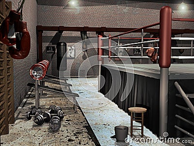 Ancient boxing club Stock Photo