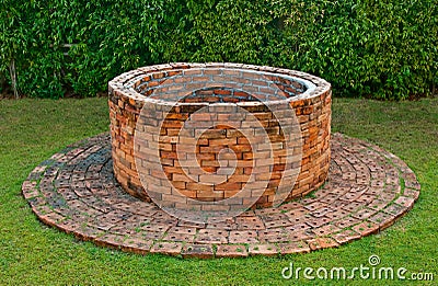 The Ancient brick well Stock Photo