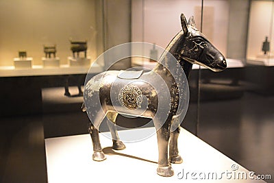 Ancient bronze horse Editorial Stock Photo