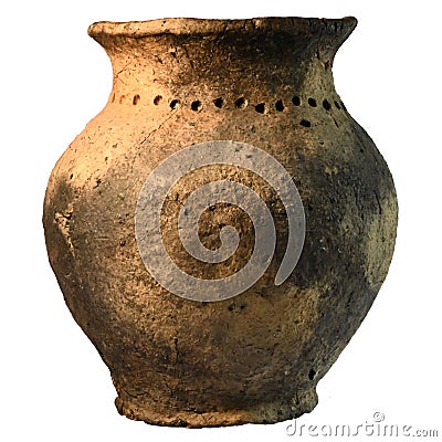 Ancient brown jug Stock Photo