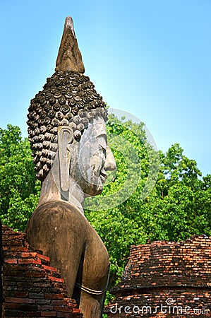 Ancient buddha statue Stock Photo