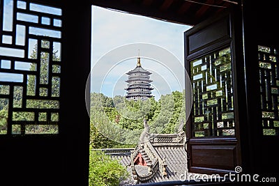 The ancient Buddhist Jingci Temple in Hangzhou, Zhejiang Province, China Stock Photo