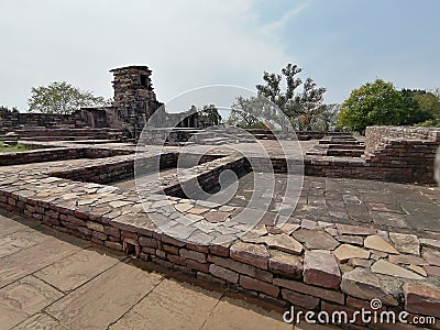 Ancient buddhist ruins in sanchi India Stock Photo