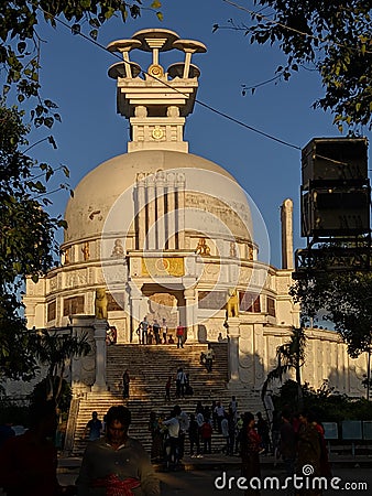 Ancient buddhist stupa temple in Dhauli Stock Photo