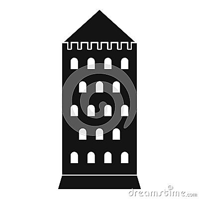 Ancient building icon, simple style Vector Illustration