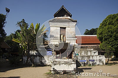 Ancient building for male people looking image chedi upside down Editorial Stock Photo