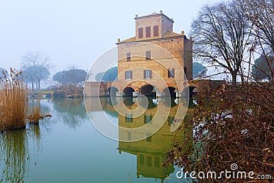 Ancient building from Po river lagoon, Italy Stock Photo