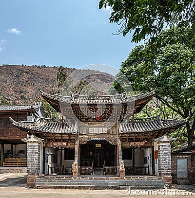Ancient building in Qingshui ancient town in Lijiang, Yunnan, China Editorial Stock Photo