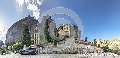 Ancient Byzantine church in Meteora, Greece Editorial Stock Photo