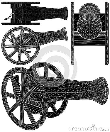 Ancient Cannon Illustration Isolated Vector Vector Illustration