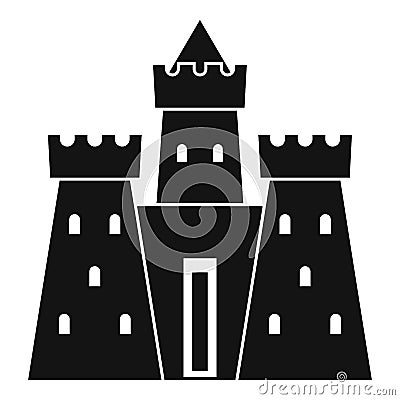 Ancient castle palace icon, simple style Vector Illustration