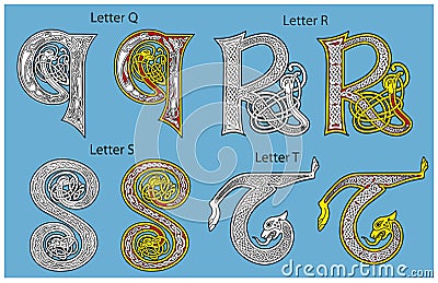 Ancient Celtic Alphabet Stock Images - Image: 18859804