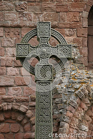 Ancient Celtic cross Stock Photo