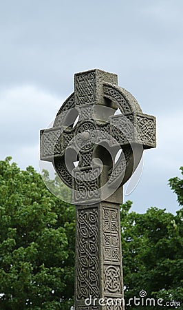 Ancient Celtic cross Stock Photo