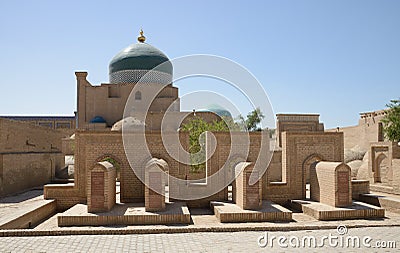 Ancient cemetery in Khiva, Uzbekistan Stock Photo