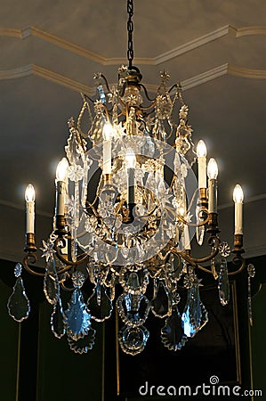 An ancient chandelier Stock Photo