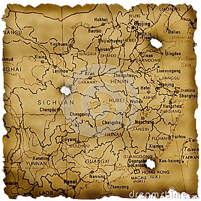 Ancient china map Stock Photo