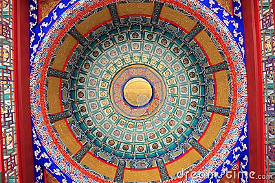 Ancient Chinese architecture roof Stock Photo