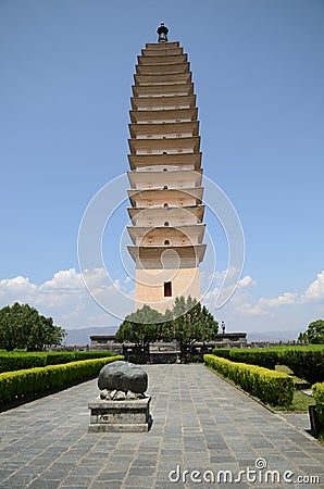 Ancient Chinese Buddhist pagoda Editorial Stock Photo