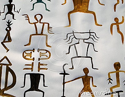 Ancient chinese characters Stock Photo