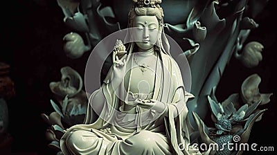 Ancient Chinese goddess Guan Yin Stock Photo