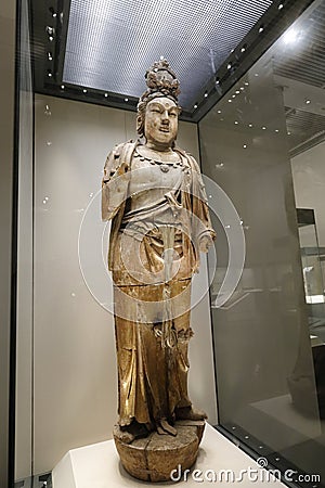 Ancient Chinese human statue, adobe rgb Editorial Stock Photo