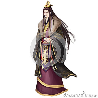 Ancient Chinese People Artwork: Rich Young Gentle Man Stock Photo