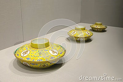 Ancient Chinese porcelain bowl Editorial Stock Photo