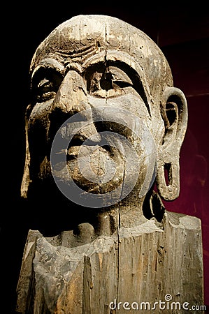 Ancient Chinese Sculpture Editorial Stock Photo