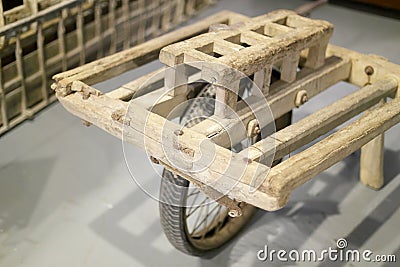 Ancient chinese wheelbarrow Editorial Stock Photo