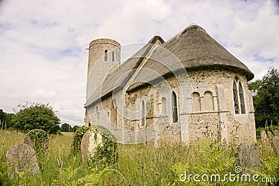 Ancient thatched church. Editorial Stock Photo