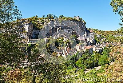 The ancient Citte of Rocamadour Stock Photo