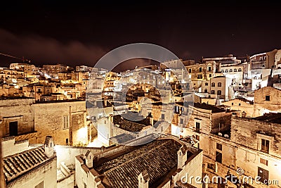Ancient city Matera in Italy Stock Photo