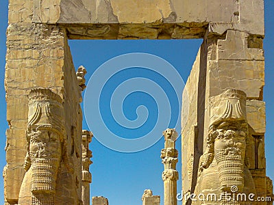 Ancient city Persepolis- one of UNESCO World Heritage Sites in Shiraz , Iran Stock Photo