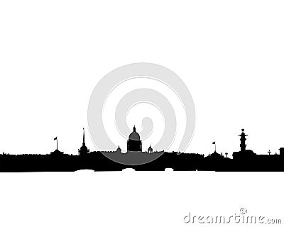 Ancient city two Vector Illustration