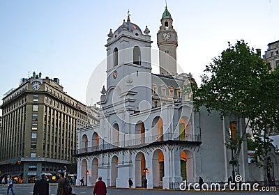 Ancient cityhall of the old Buenos Aires city Editorial Stock Photo