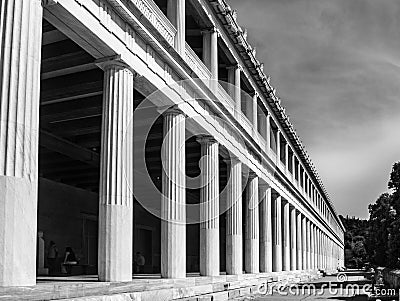 Ancient, classic building . Athens Greece Editorial Stock Photo