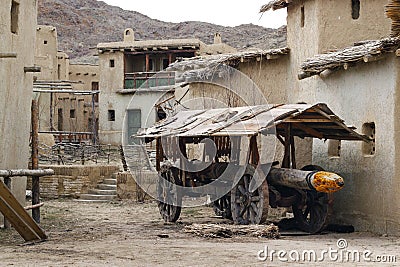 Ancient clay city. Stock Photo