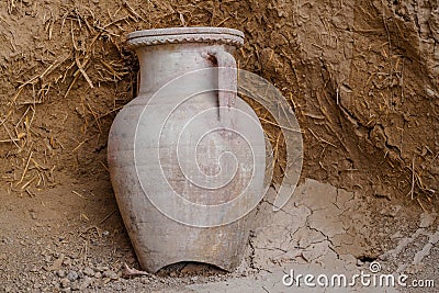 Ancient clay pot Stock Photo