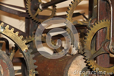 Ancient clock machine Stock Photo