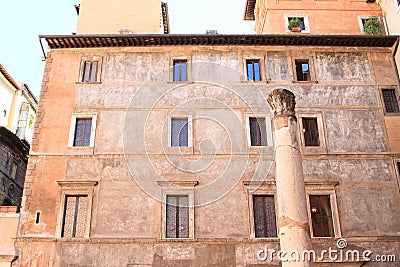 Ancient column in Rome Stock Photo