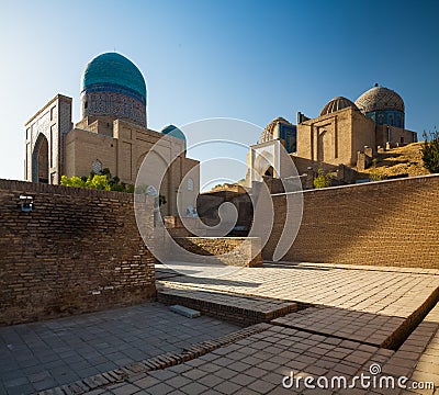 Ancient complex of buildings of Shakh i Zinda Stock Photo