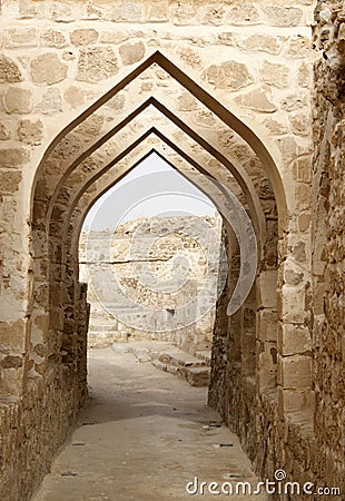 Ancient corridor Stock Photo