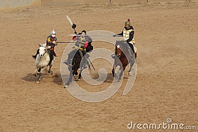 Horsemanship performance Editorial Stock Photo