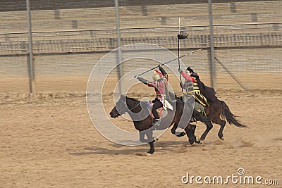 Horsemanship performance Editorial Stock Photo