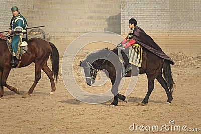 Horsemanship performance Editorial Stock Photo