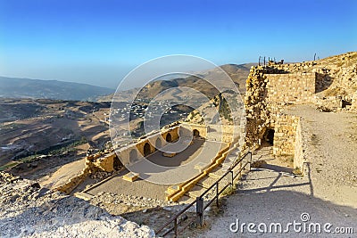 Ancient Crusader Castle View Fortress Kerak Jordan Stock Photo